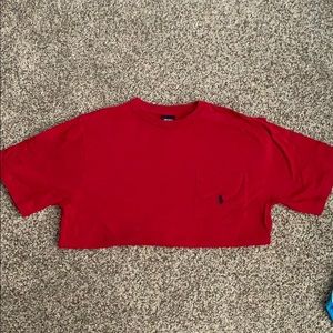 Red Ralph Lauren pocket T-shirt